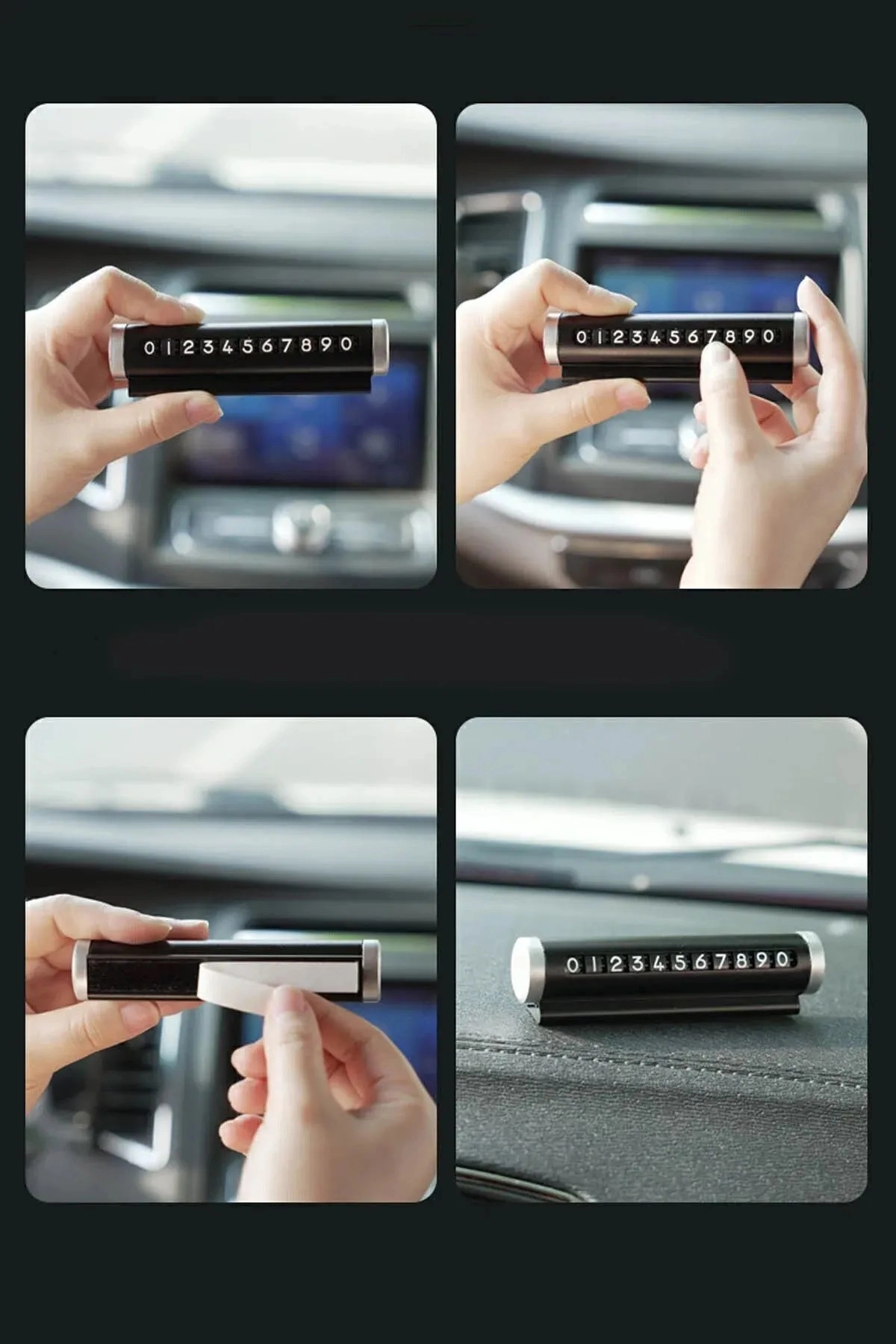 Telefon Numaratörü Torpido Üstü Ayarlanabilir Çevirmeli Silindir Numaratörü