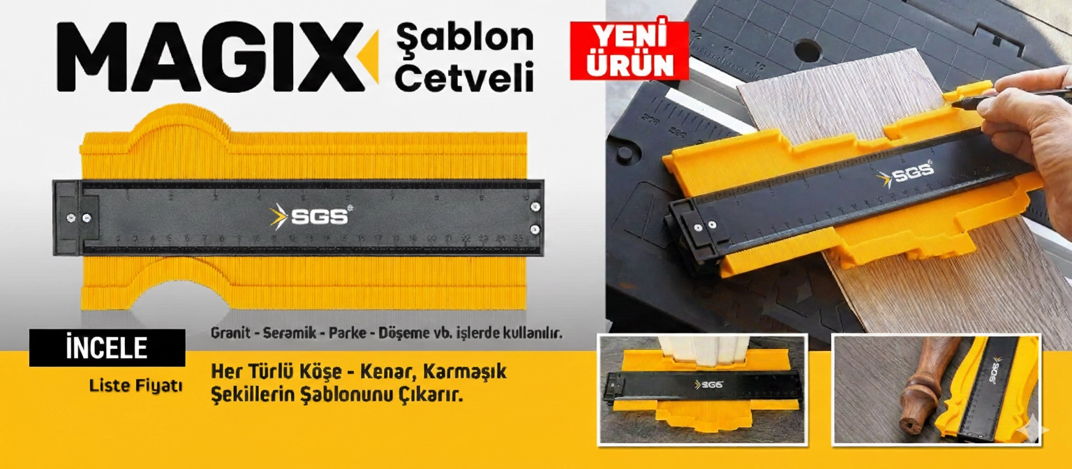 sgs 980, magix şablon cetveli, profil kopyalama aleti, şekil kopyalama cetveli, kontür kopyalama mastarı, 25x10 cm şablon cetveli, sgs kopyalama aleti